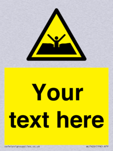 Custom Warning quicksand mud or silt